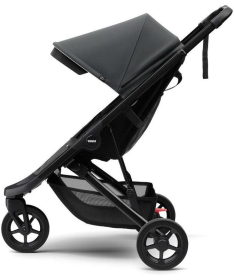 THULE Spring dečija kolica sa crnim ramom Shadow Grey