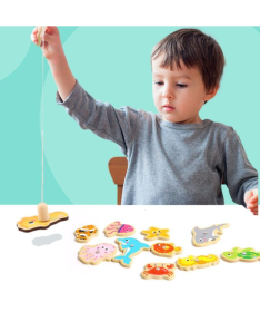 Tooky toy drvena igračka za decu pecanje Ribica tabla - A058583