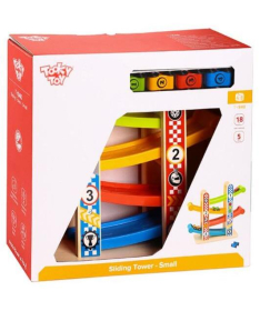 Tooky toy drvena igračka za decu Toranj sa autićima - A058554