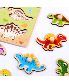 Tooky toy drvena igračka za decu umetaljka Dinosaurusi - A058569