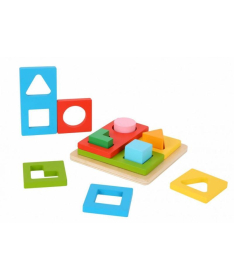 Tooky toy drvena igračka za decu umetaljka Oblici i boje - A058585