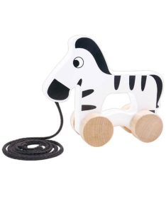Tooky toy drvena igračka za decu Zebra na vuču - A058557