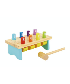 Tooky Toy drvena igračka za decu Klupa sa čekićem - A077536