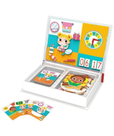 Tooky Toy drvena igračka za decu Magnetna kutija sa oblicima 108 elemenata - A058562