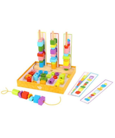 Tooky Toy edukativna drvena igračka za decu Nizanje perlica 68 elemenata - A058542
