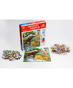 UnikPlay šašave puzzle za decu Džungla 100 delova - A077499