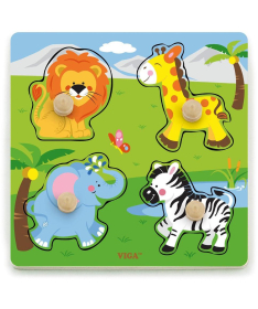 Viga Drvena umetaljka Divlje Životinje igračka za decu - 31255