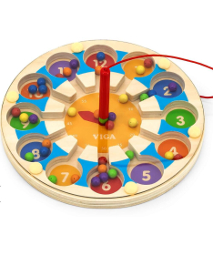 Viga Drvene magnetne perlice-sat drvena igračka za decu - 24692